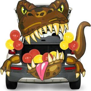 JOYIN Halloween Dinosaur Trunk or Treat Car Decoration Kit, T-Rex, Green, NWT Br